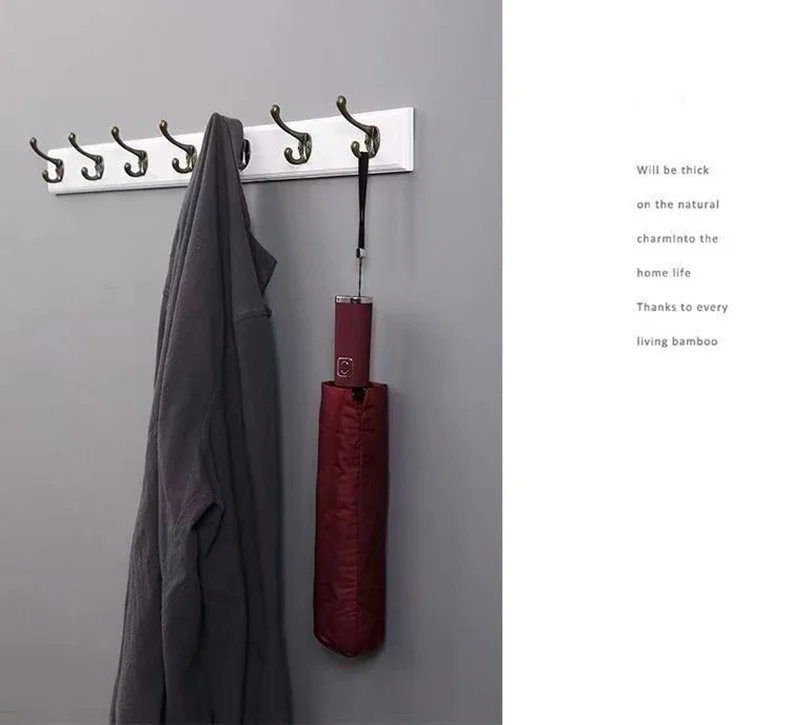 Wall Mounted Solid Wood Coat Rack with Hooks Space Saving Closet Organizer for Hats Jackets Entrance Hallway Decor Furniture Wall Mounted Solid Wood Coat Rack with Hooks Space Saving Closet Organizer for Hats Jackets Entrance Hallway Decor Furniture