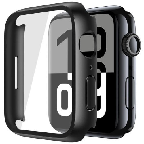 Glass+Cover For Apple Watch case 46mm 42mm 40mm 45mm 41mm 38mm 44mm Screen Protector iwatch series 10 9 8 7 6 5 3 SE Accessories