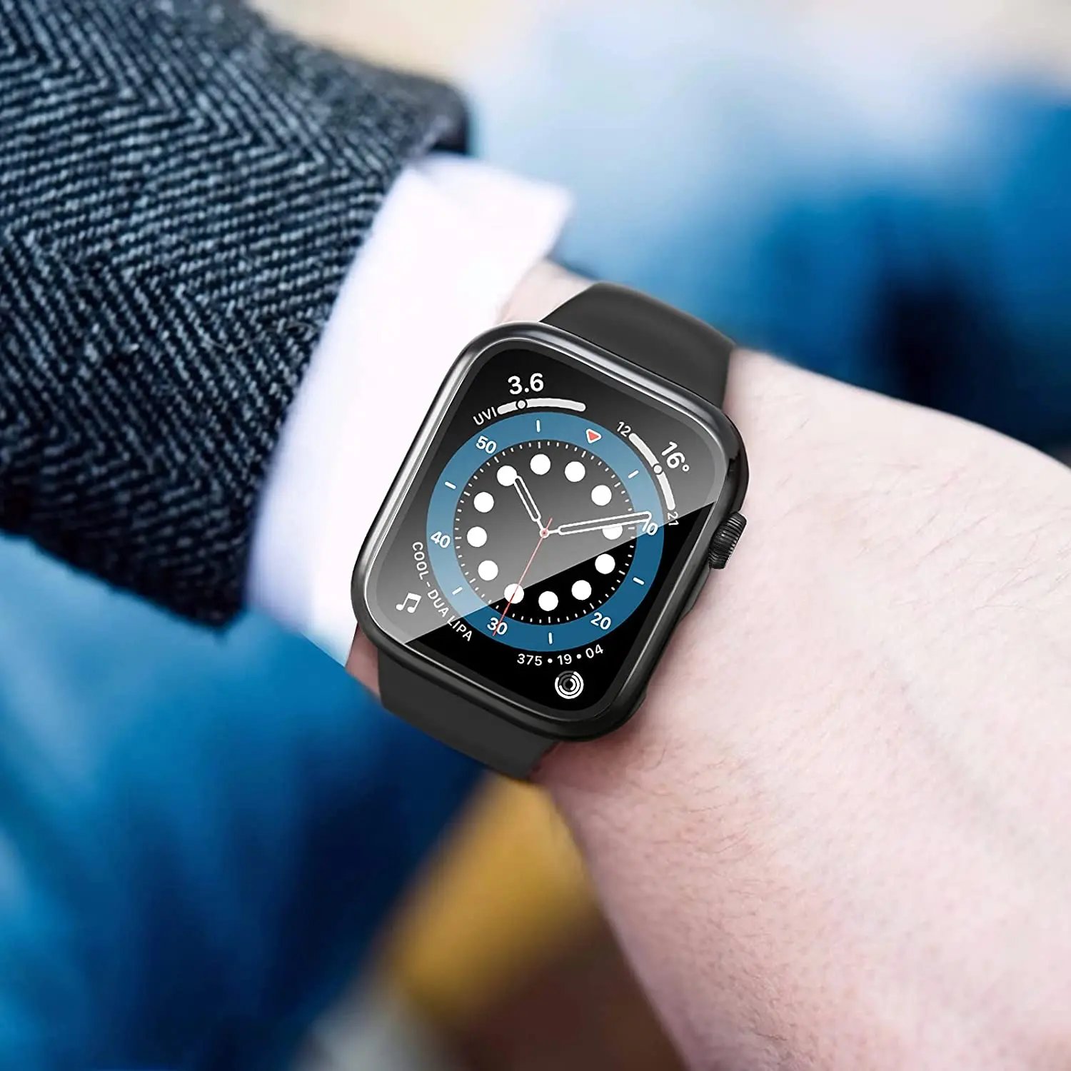 Tempered Glass+cover For Apple Watch series 4 5 6 SE 7 8 45mm 41mm 42mm Accessories Screen Protector Apple watch Case 44mm 40mm