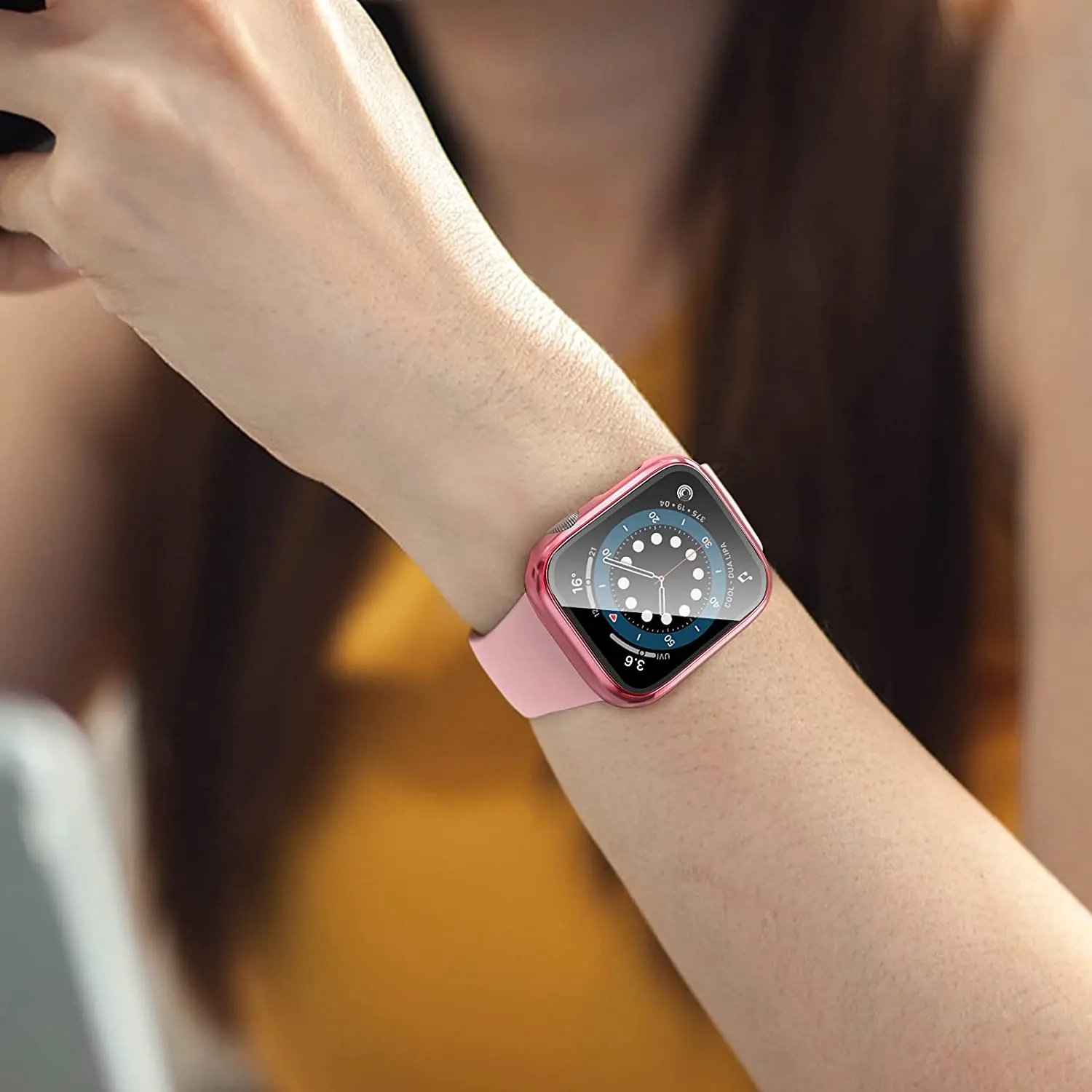 Tempered Glass+cover For Apple Watch series 4 5 6 SE 7 8 45mm 41mm 42mm Accessories Screen Protector Apple watch Case 44mm 40mm