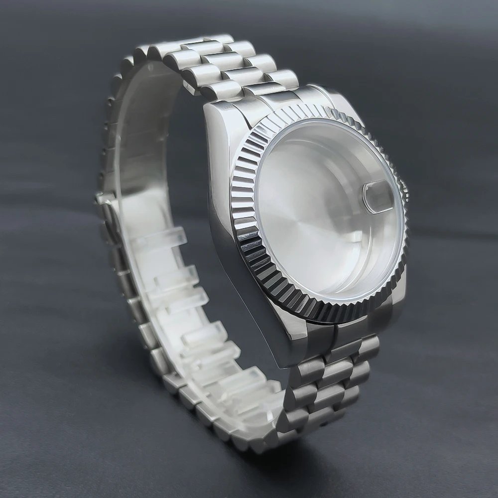 NEITON 36MM/39MM Watch Case Fit NH34/35/36 ETA2824 2836 Movement Sapphire 100m Waterproof Presidential Bracelet Strap