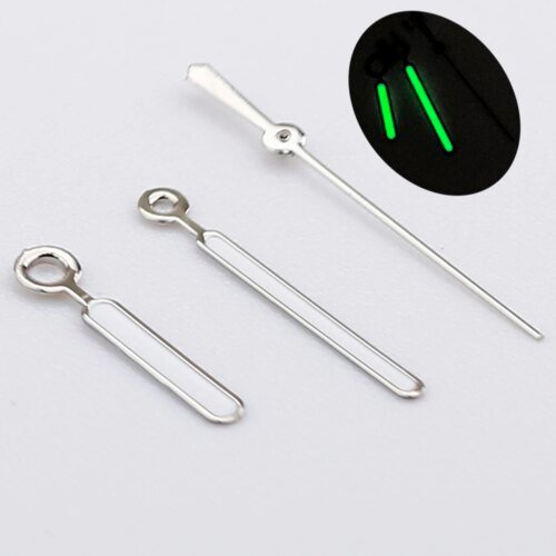 NH35 Aiguille Nautilus 12.5*12*8mm Watch Hands Black Silver Rose Gold Green Luminous Fit NH34 NH36 Movement Watches Pointer