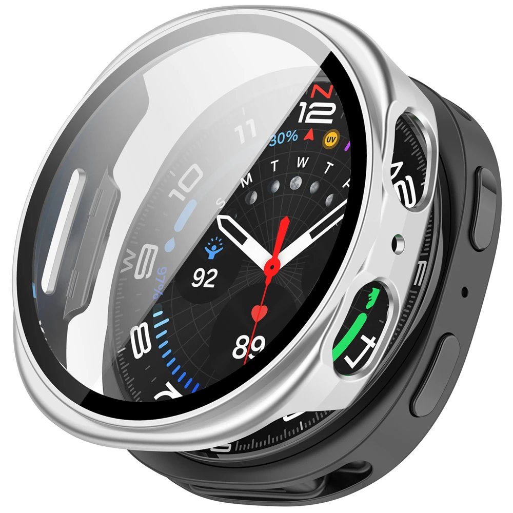 Tempered Glass+PC Cover for Samsung Galaxy Watch 8 44mm 40mm All Coverage Protective Bumper Case for Galaxy Watch 8 Accessories