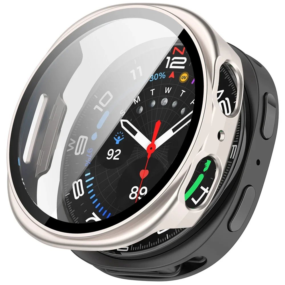 Tempered Glass+PC Cover for Samsung Galaxy Watch 8 44mm 40mm All Coverage Protective Bumper Case for Galaxy Watch 8 Accessories