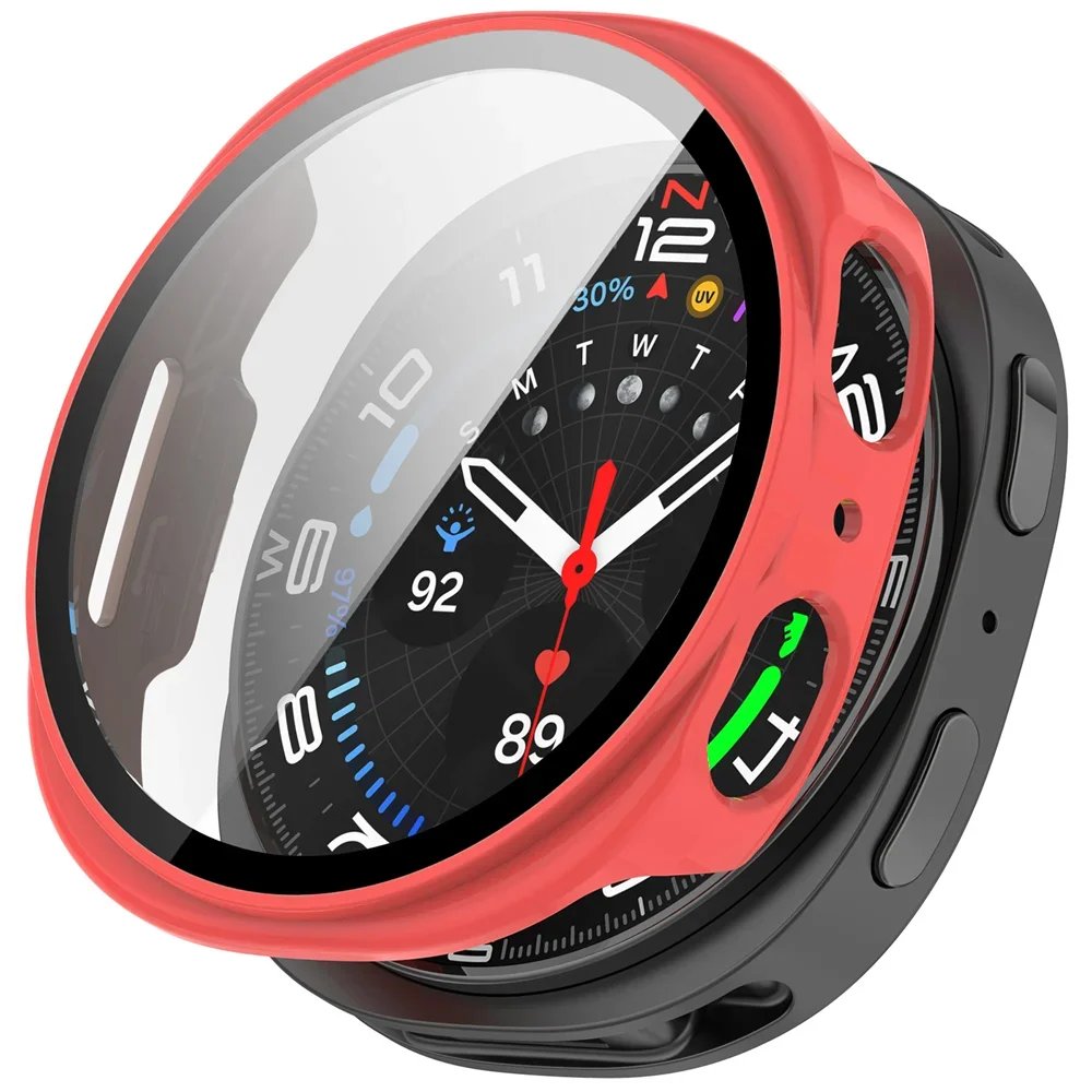 Tempered Glass+PC Cover for Samsung Galaxy Watch 8 44mm 40mm All Coverage Protective Bumper Case for Galaxy Watch 8 Accessories