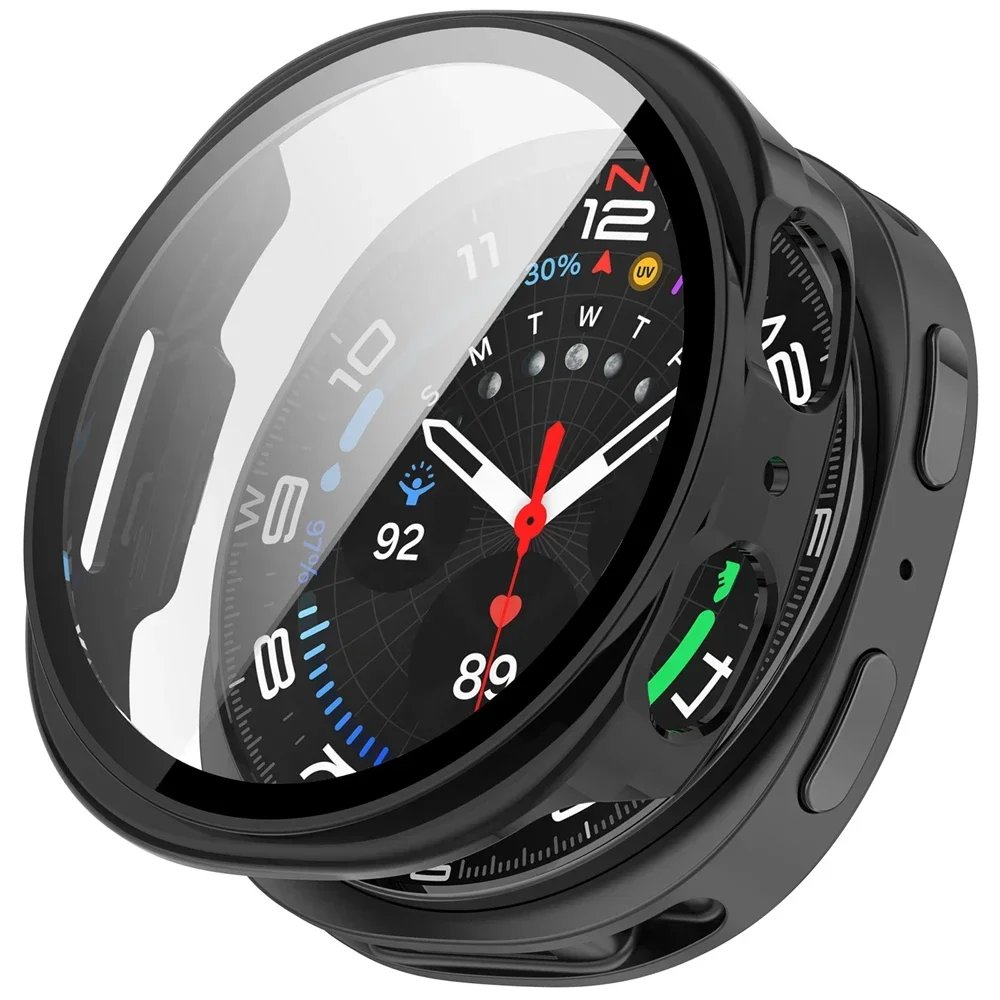 Tempered Glass+PC Cover for Samsung Galaxy Watch 8 44mm 40mm All Coverage Protective Bumper Case for Galaxy Watch 8 Accessories