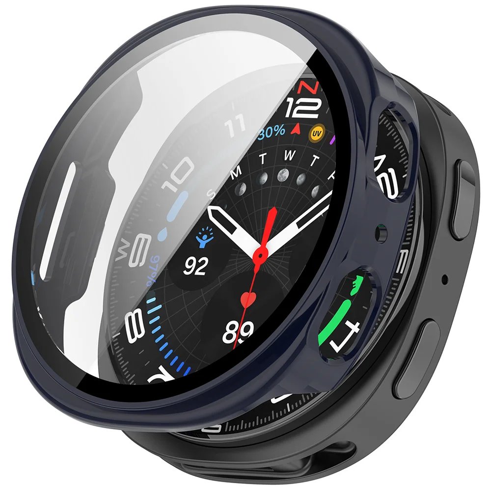 Tempered Glass+PC Cover for Samsung Galaxy Watch 8 44mm 40mm All Coverage Protective Bumper Case for Galaxy Watch 8 Accessories