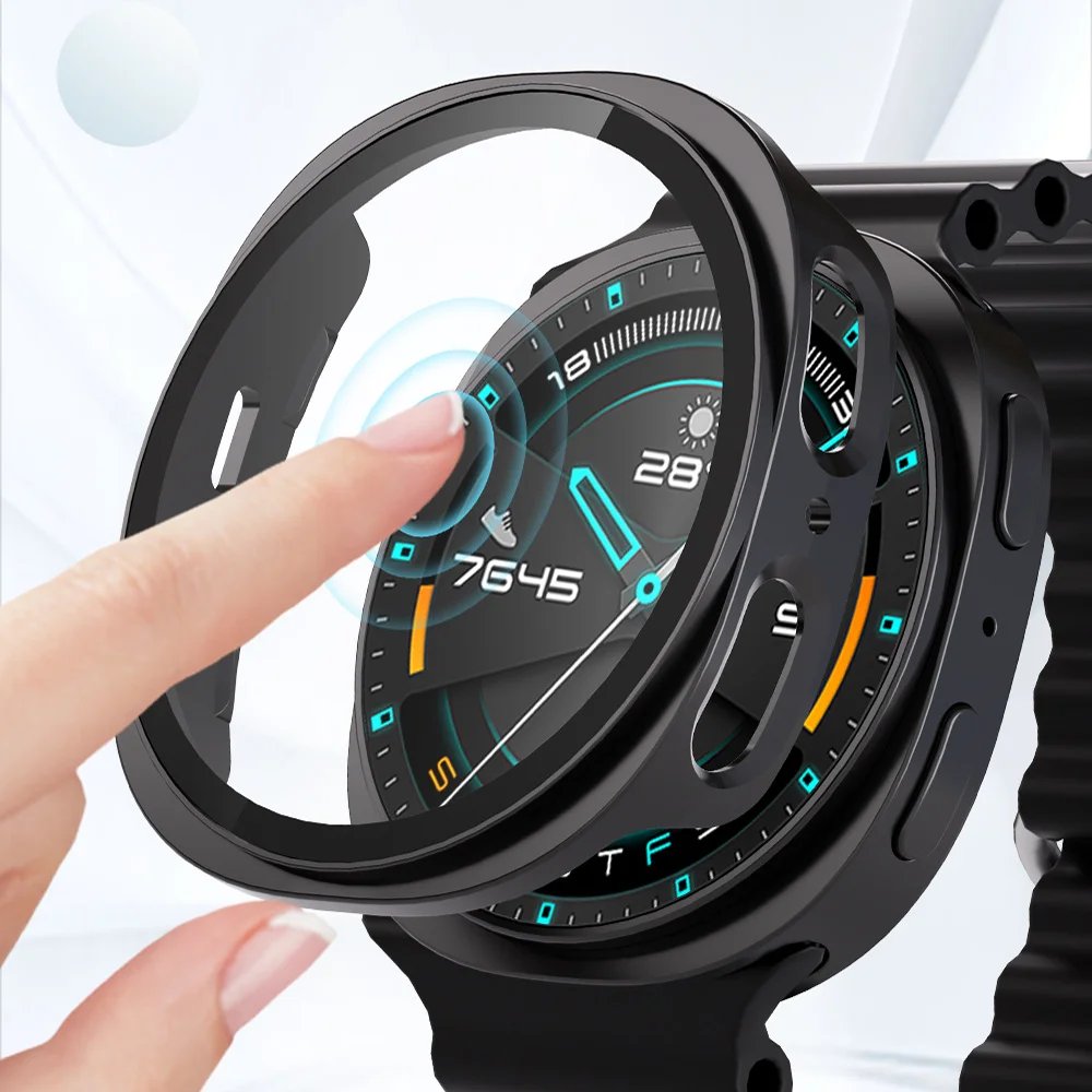 Tempered Glass+PC Cover for Samsung Galaxy Watch 8 44mm 40mm All Coverage Protective Bumper Case for Galaxy Watch 8 Accessories