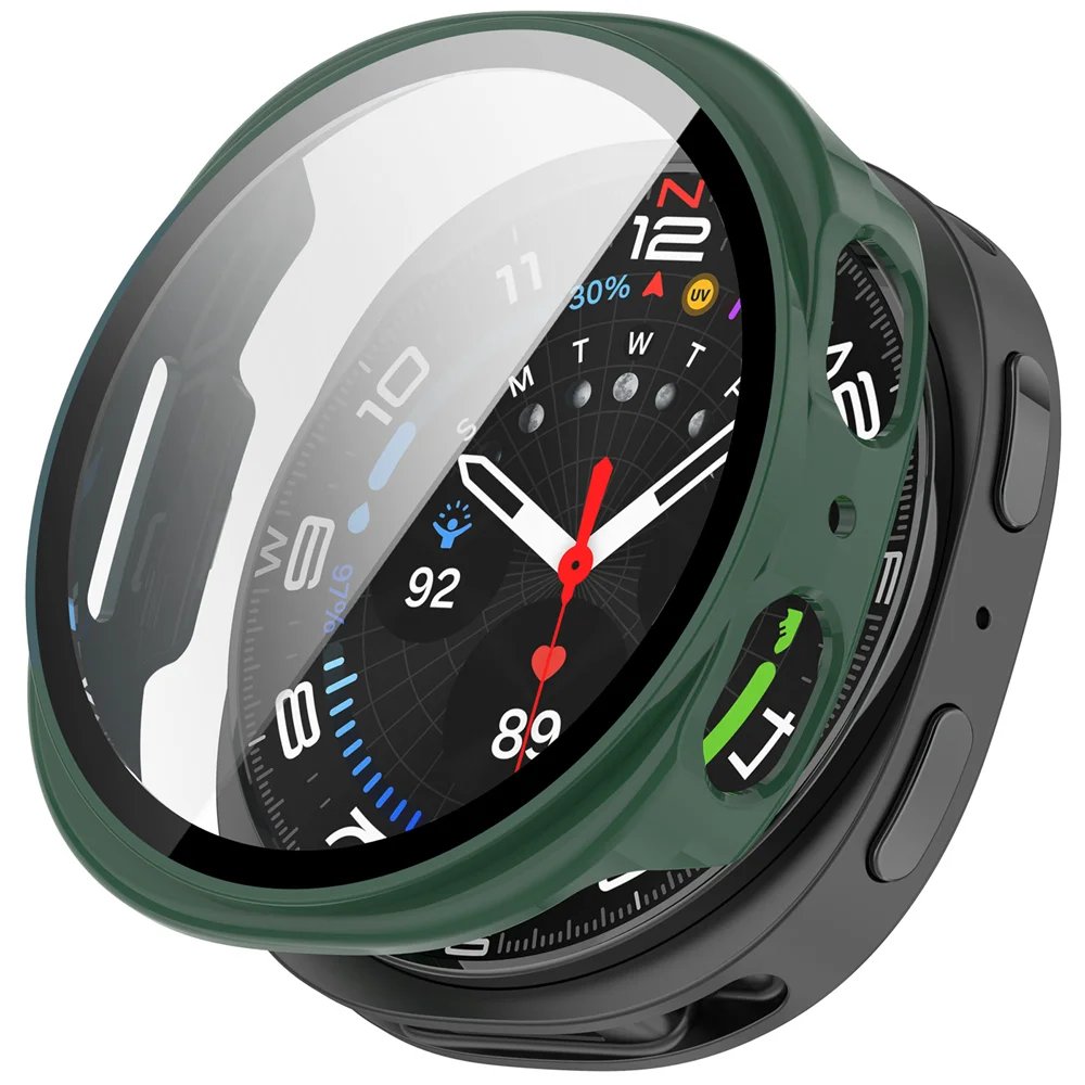 Tempered Glass+PC Cover for Samsung Galaxy Watch 8 44mm 40mm All Coverage Protective Bumper Case for Galaxy Watch 8 Accessories