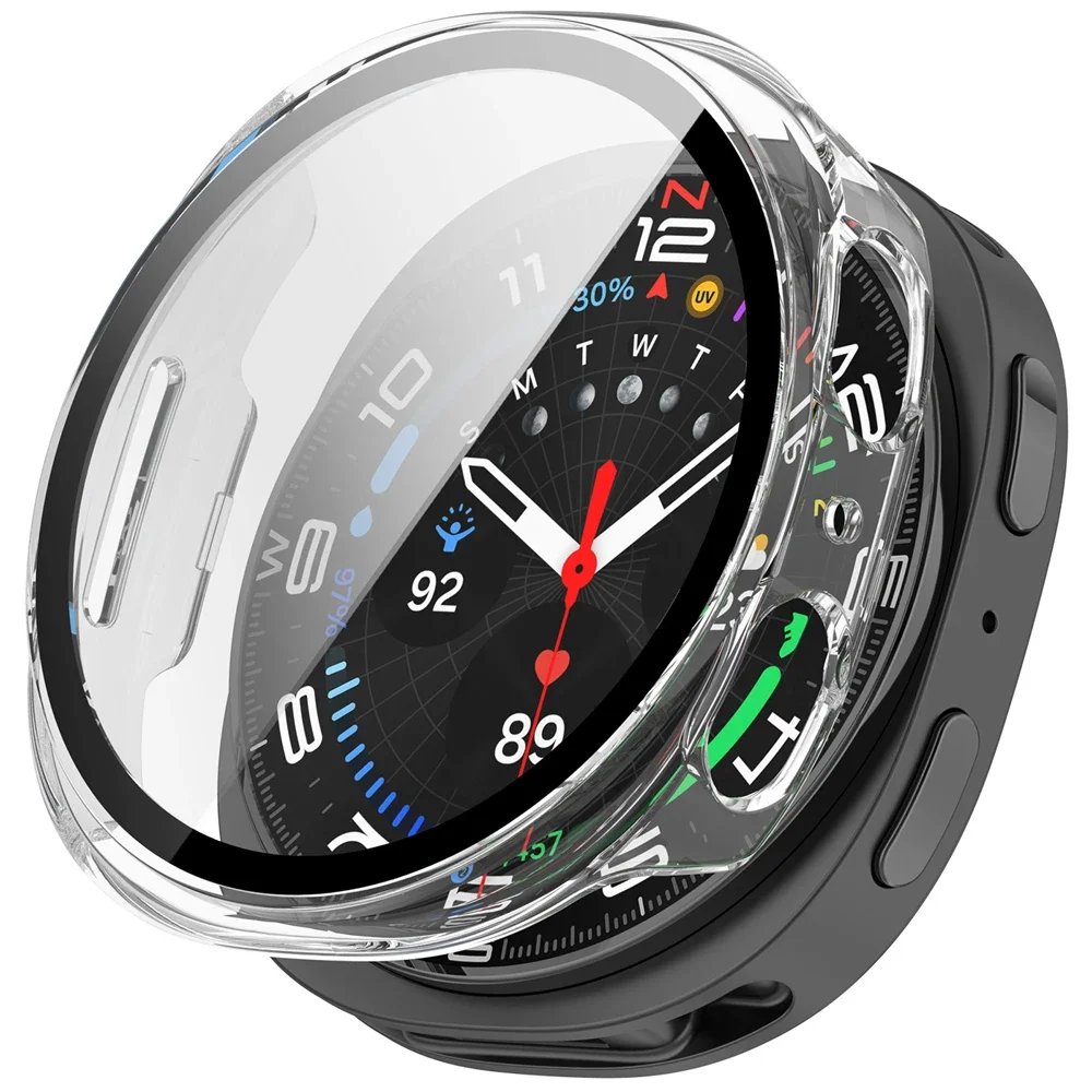 Tempered Glass+PC Cover for Samsung Galaxy Watch 8 44mm 40mm All Coverage Protective Bumper Case for Galaxy Watch 8 Accessories