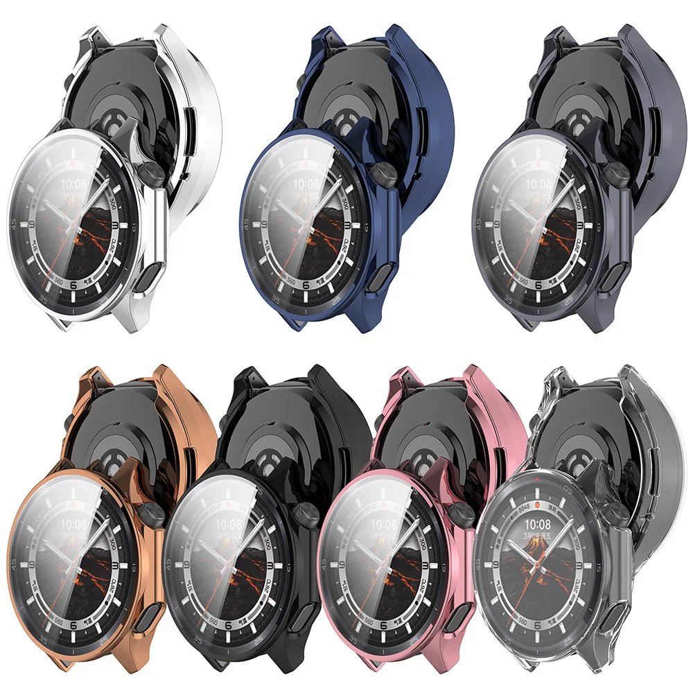 Tempered Glass+PC Cover For Oppo Watch X2 Case Soft TPU All-Around Screen Protector Watch Cases For Oneplus Watch 3 Accessories