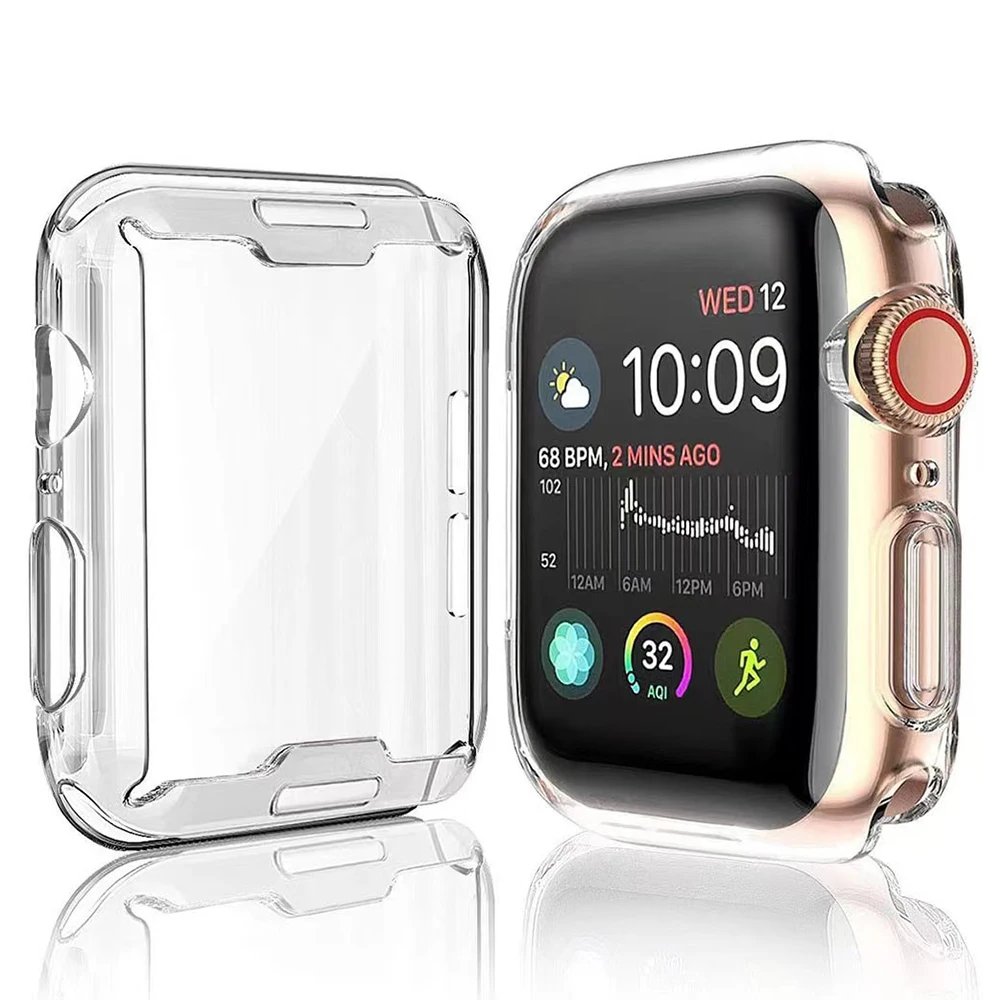 Screen Protector for Apple Watch Ultra 3 2 49 41 44 40 45 46 42mm TPU Bumper Cover Case for iWatch Series 11 10 9 8 7 SE 6 5 4