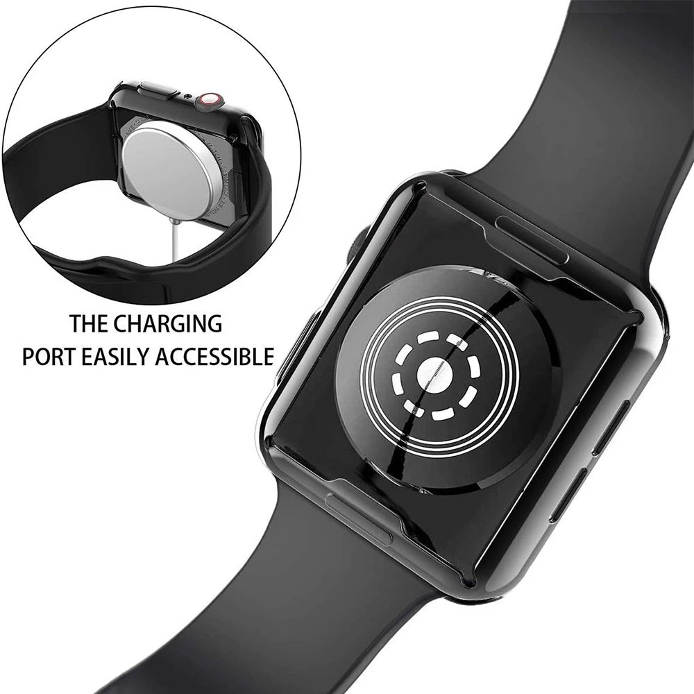 Screen Protector for Apple Watch Ultra 3 2 49 41 44 40 45 46 42mm TPU Bumper Cover Case for iWatch Series 11 10 9 8 7 SE 6 5 4