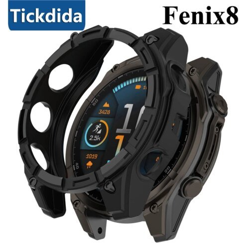 Silicone Protective Cover for Garmin Fenix 8 51mm 47mm Soft Silicone Case for Garmin Fenix 8 47mm 51mm Watch Accessories