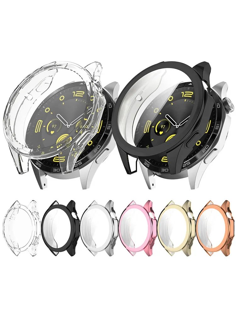 Watch Case For Huawei Watch GT 4 41mm GT4 46mm Protective Shell Soft and Flexible TPU Cover With Screen Protector Accessories