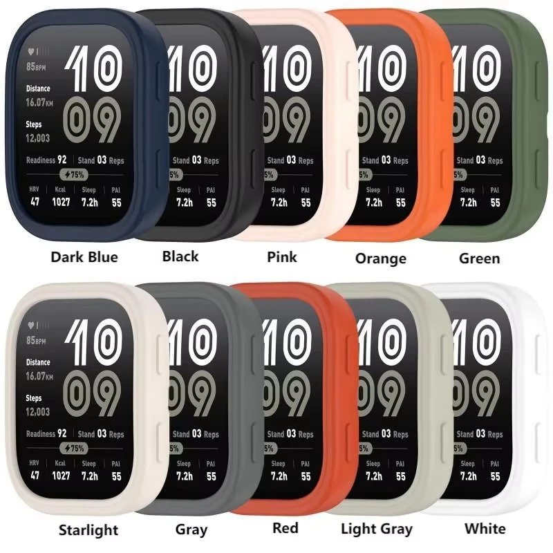 Soft Silicone Case For Amazfit Bip 6 smartwatch Accessories Hollow Protective Shell Scratch Bumper Cover For Amazfit bip6 Case