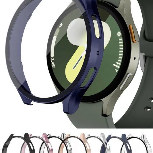 Tempered Glass+Case for Samsung Galaxy Watch 7/6/5/4 cover 44mm 40mm Full PC bumper screen protector Accessories Galaxy watch FE