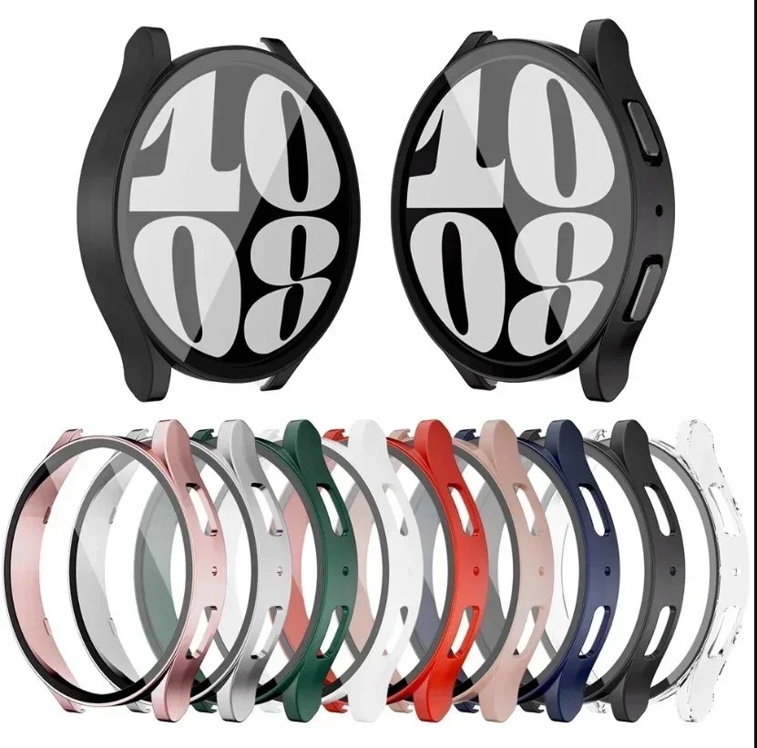 Tempered Glass+Case for Samsung Galaxy Watch 7/6/5/4 cover 44mm 40mm Full PC bumper screen protector Accessories Galaxy watch FE Tempered Glass+Case for Samsung Galaxy Watch 7/6/5/4 cover 44mm 40mm Full PC bumper screen protector Accessories Galaxy watch FE