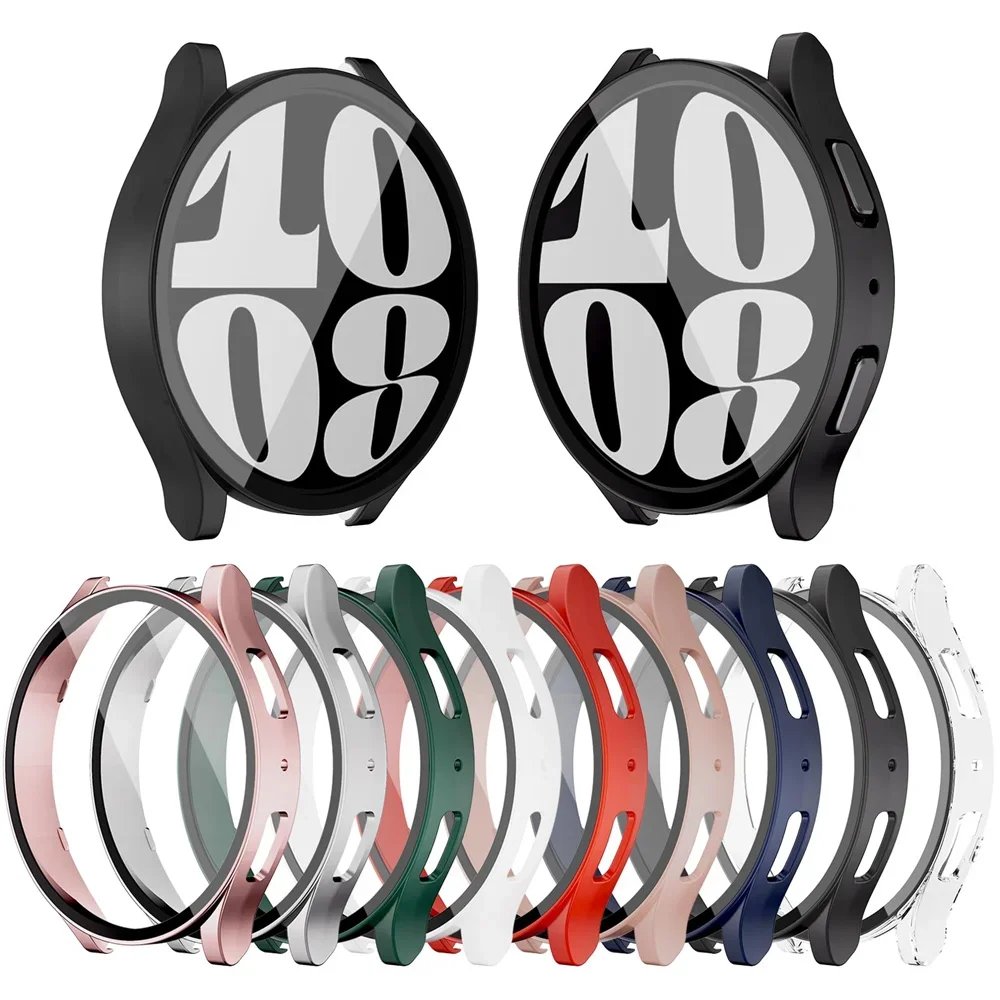 Tempered Glass+Case for Samsung Galaxy Watch 7/6/5/4 cover 44mm 40mm Full PC bumper screen protector Accessories Galaxy watch FE Tempered Glass+Case for Samsung Galaxy Watch 7/6/5/4 cover 44mm 40mm Full PC bumper screen protector Accessories Galaxy watch FE