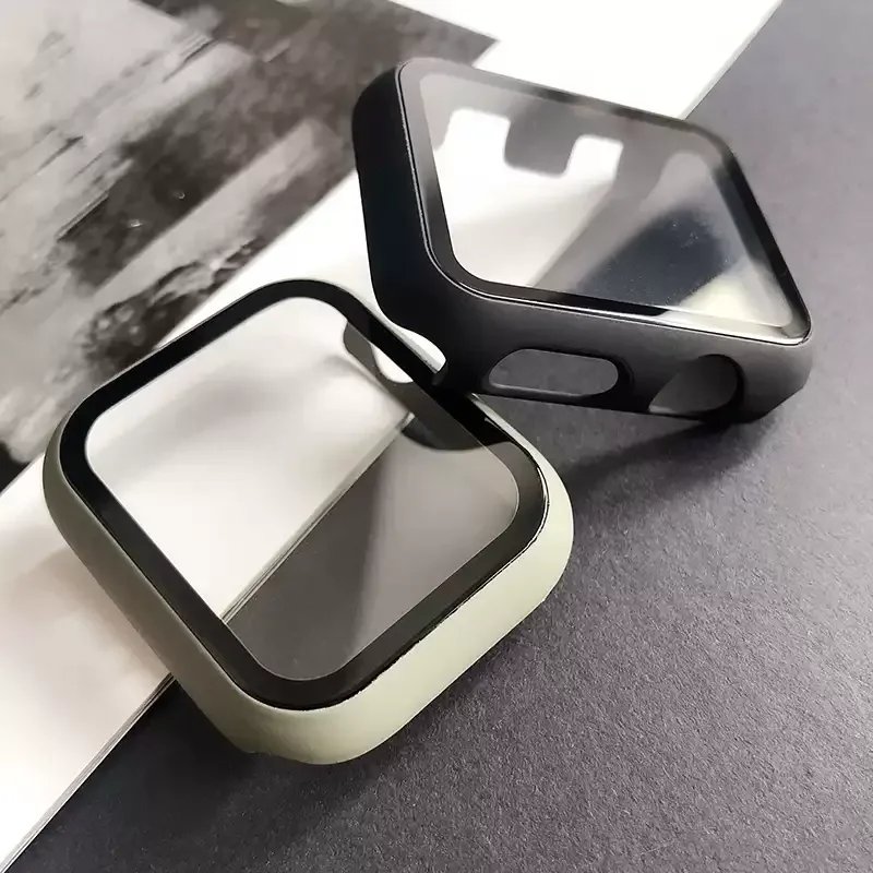 Glass+Cover For Apple Watch case 46mm 42-44mm 40mm 45mm 41mm bumper Screen Protector iwatch series 10 9 8 7 6 5 4 SE Accessories