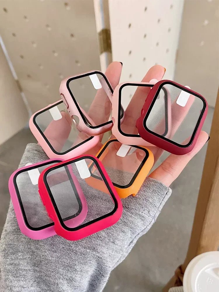 Glass+Cover For Apple Watch case 46mm 42-44mm 40mm 45mm 41mm bumper Screen Protector iwatch series 10 9 8 7 6 5 4 SE Accessories - Image 2