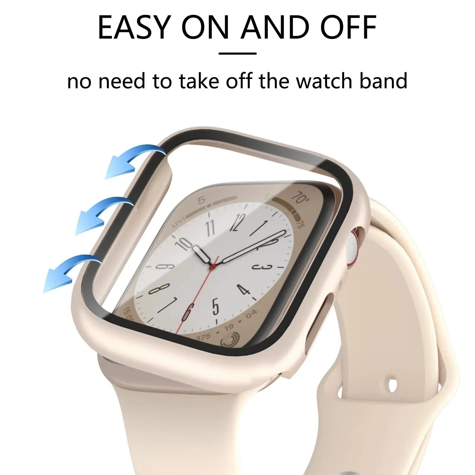 Glass+Cover For Apple Watch case 46mm 44mm 40mm 45mm 41mm 42mm 38mm Screen Protector iwatch series 10 9 8 7 6 5 3 SE Accessories