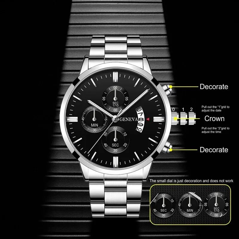 Fashion Men Watch Luxury Calendar Quartz Wrist Watch Business Watches Man Clock Male Bracelet Wristwatch - Image 2