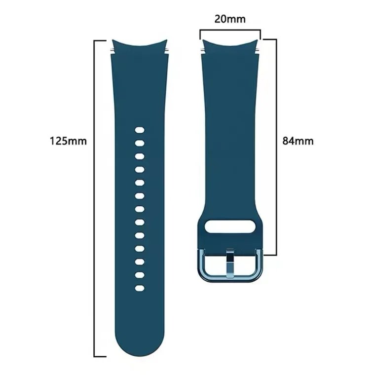 20mm Silicone Strap For Samsung Galaxy Watch 7/6/5/4 40mm 44mm Bracelet Wristband Galaxy Watch Pro/4/6 Classic 47mm 46mm Correa