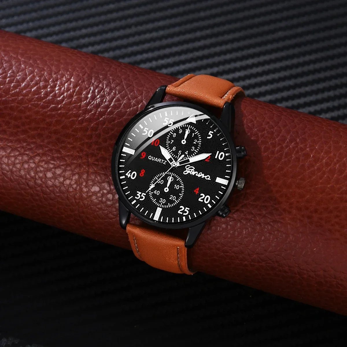 4/2/1pcs Men Sports Watches Set Man Business Quartz Wristwatch Luxury Brown Leather Bracelet Men Casual Clock Watch(no Box) 4/2/1pcs Men Sports Watches Set Man Business Quartz Wristwatch Luxury Brown Leather Bracelet Men Casual Clock Watch(no Box)