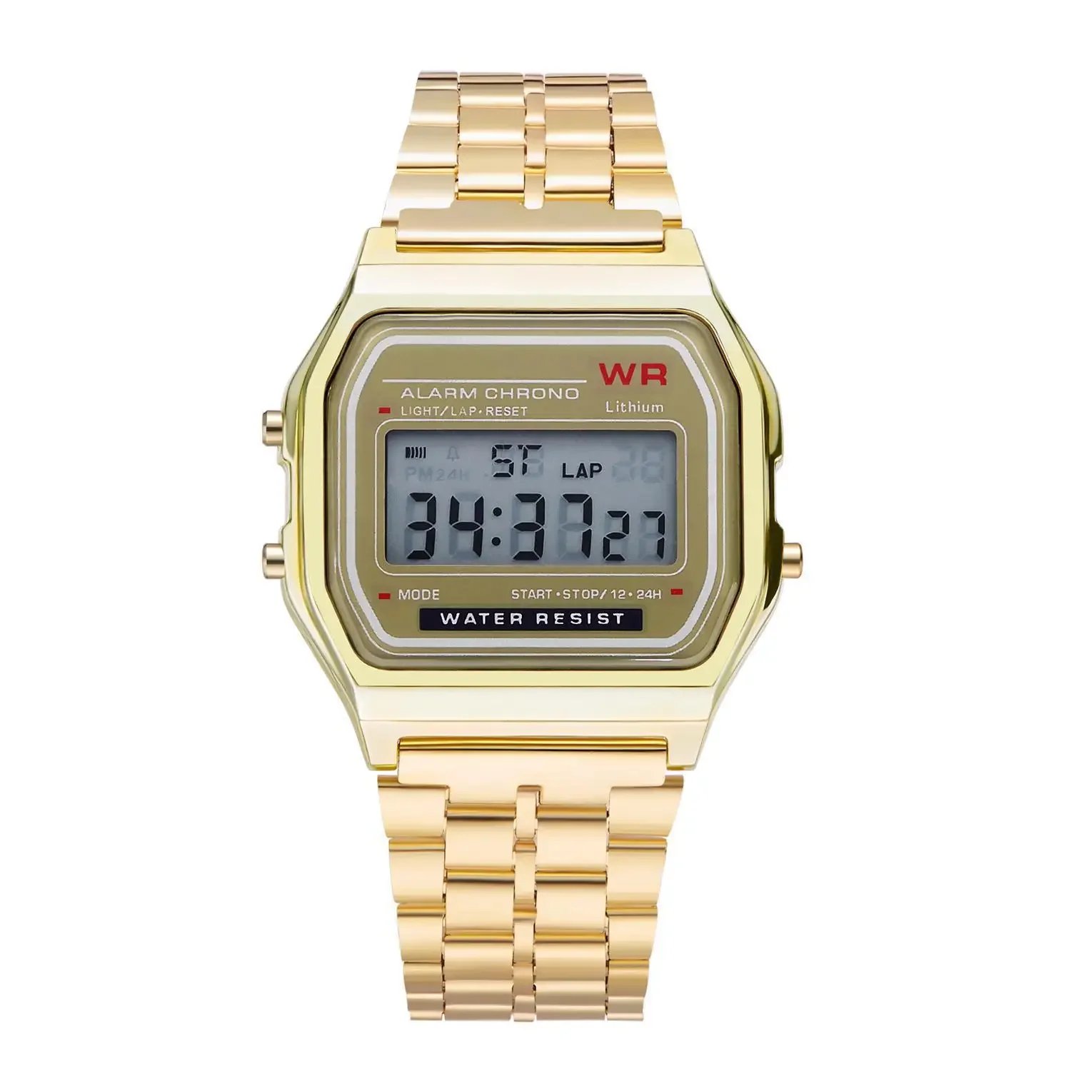 Fashion Mens Watch Digital Led Luxury Stainless Steel Square Wristwatch Electronic Watches for Men Female Clock Reloj Hombre