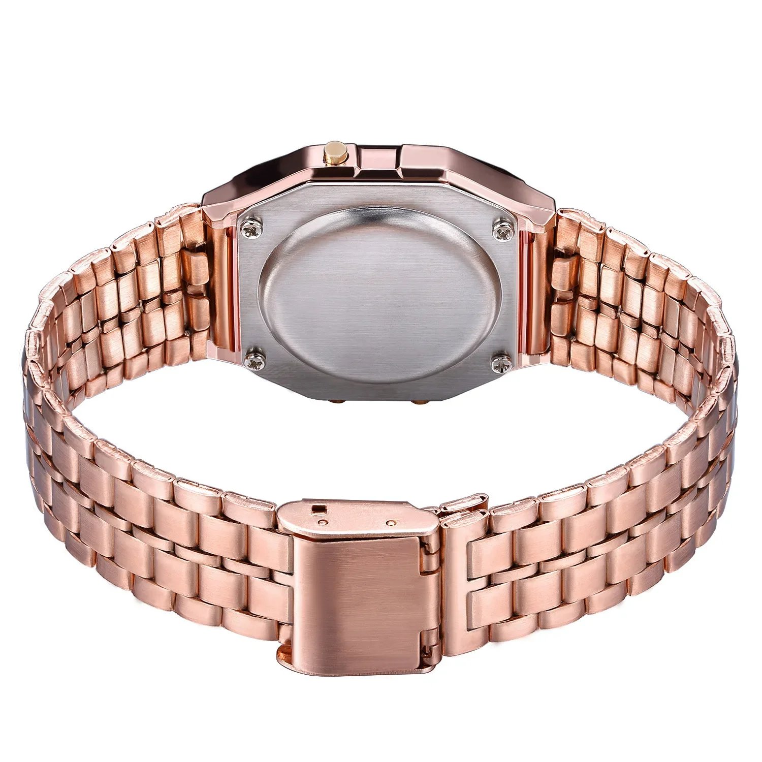 Fashion Mens Watch Digital Led Luxury Stainless Steel Square Wristwatch Electronic Watches for Men Female Clock Reloj Hombre