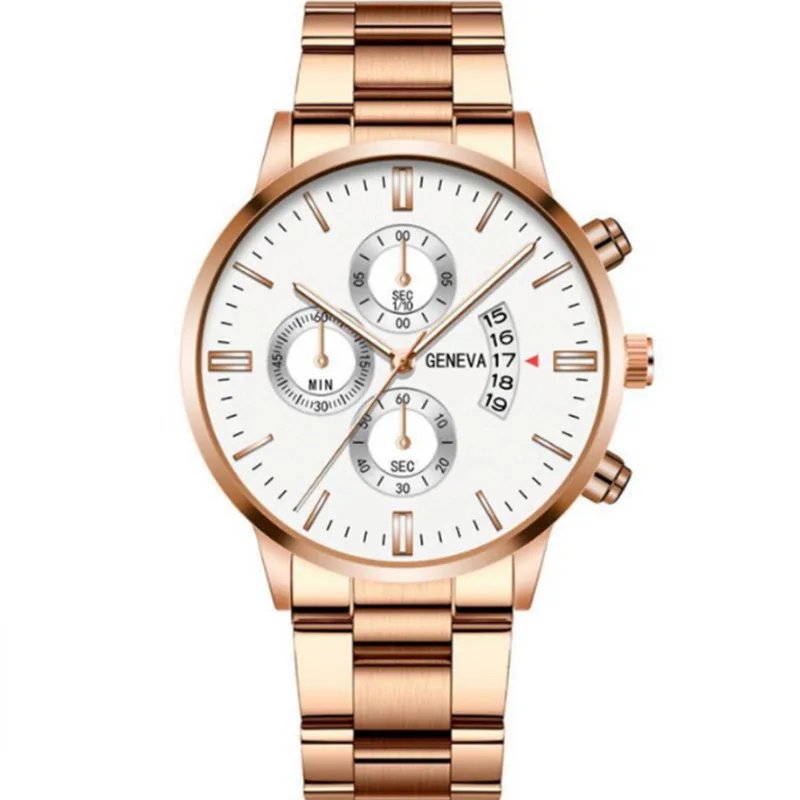 Luxury Black Stainless Steel Quartz Wrist Watch Man Business Fashion Mens Quartz Watches for Men Calendar Clock Reloj Hombre - Image 5