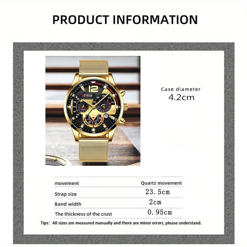 Fashion Mens Business Watches Luxury Quartz Wrist Watch Luminous Clock Men Casual Calendar Watch - Image 2