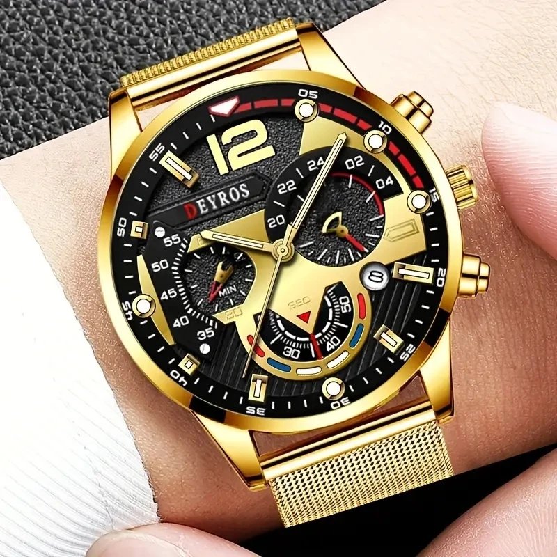 Fashion Mens Business Watches Luxury Quartz Wrist Watch Luminous Clock Men Casual Calendar Watch - Image 6