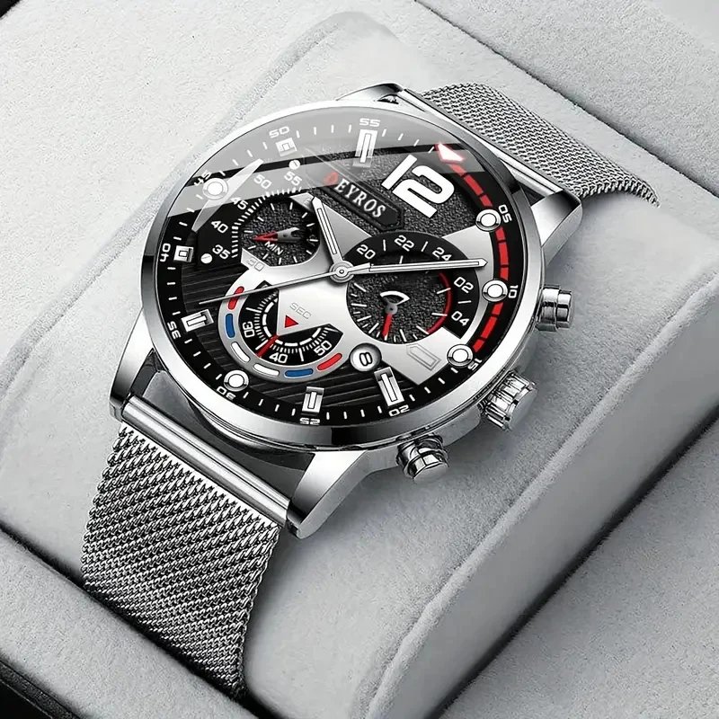 Fashion Mens Business Watches Luxury Quartz Wrist Watch Luminous Clock Men Casual Calendar Watch - Image 5