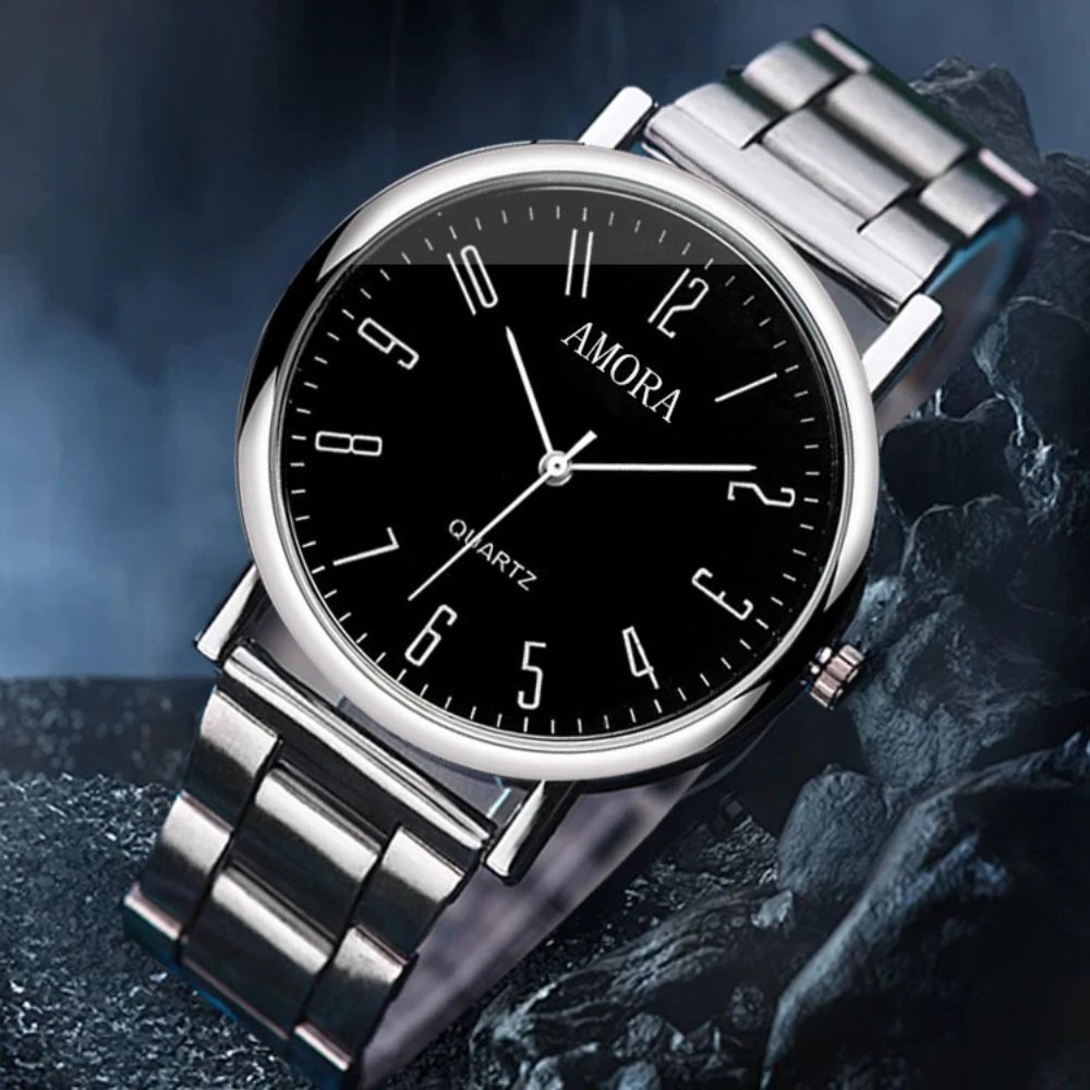 Fashion Fully Automatic Men Watches Casual Steel Band Male Sports Quartz Watch Clock Relogio Masculino Reloj Hombre - Image 2