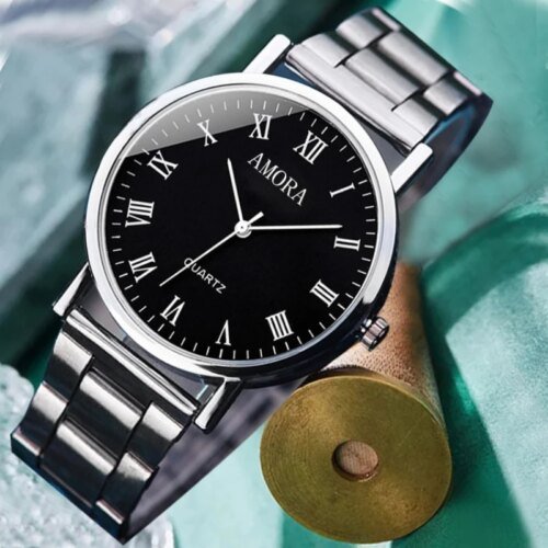 Fashion Fully Automatic Men Watches Casual Steel Band Male Sports Quartz Watch Clock Relogio Masculino Reloj Hombre