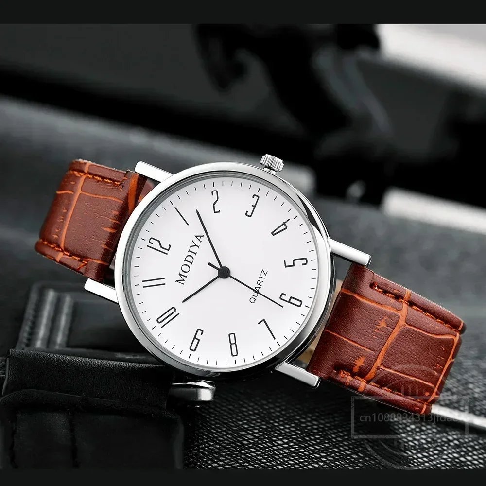 Men Watches Business Wrist Watch Luxury Leather Strap Analog Watches Quartz Wristwatches Clock Men Women Casual Simple Watch - Image 5