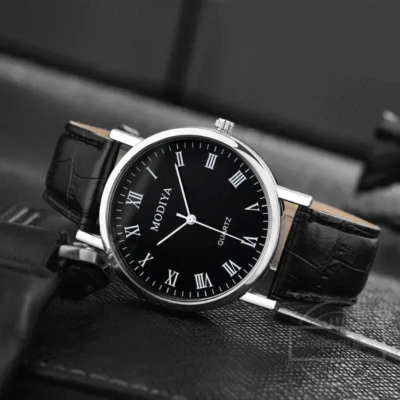 Men Watches Business Wrist Watch Luxury Leather Strap Analog Watches Quartz Wristwatches Clock Men Women Casual Simple Watch - Image 4