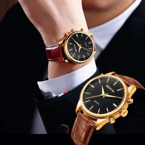 Mens Watches Top Brand Luxury Quartz Watch for Men Fashion Leather Men Wristwatches Clock Sports Chronograph Montre Homme