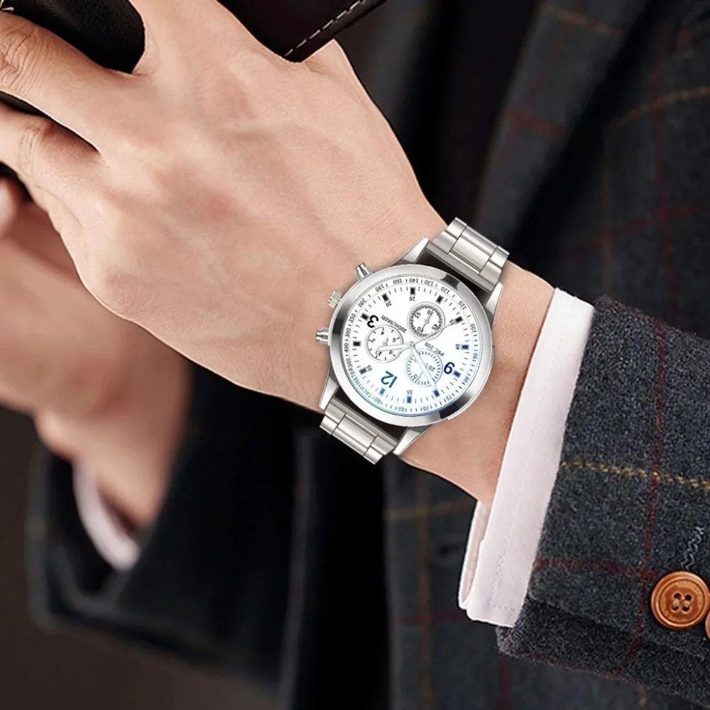 Simple Luxury Business Men's Watches Stainless Steel Round Dial Casual Modern Classic Quartz WristWatch relogios masculino reloj - Image 3