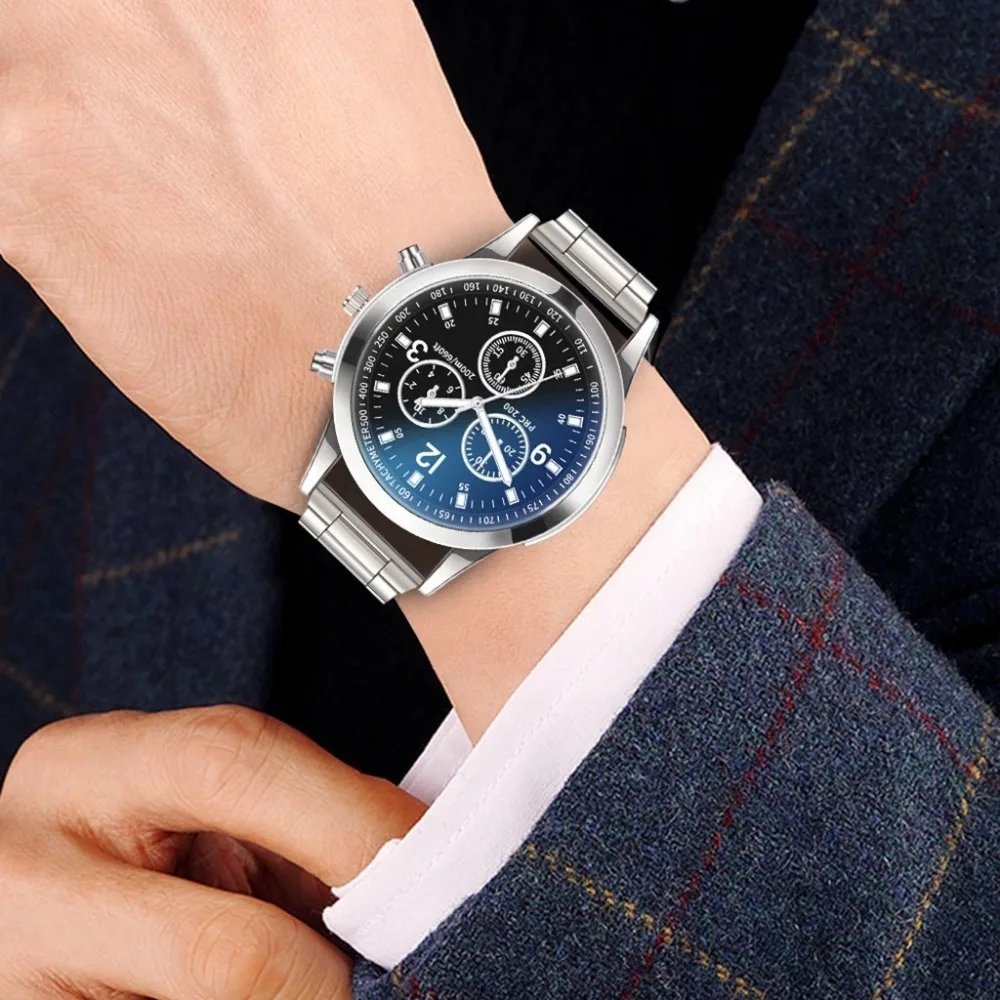Simple Luxury Business Men's Watches Stainless Steel Round Dial Casual Modern Classic Quartz WristWatch relogios masculino reloj - Image 2