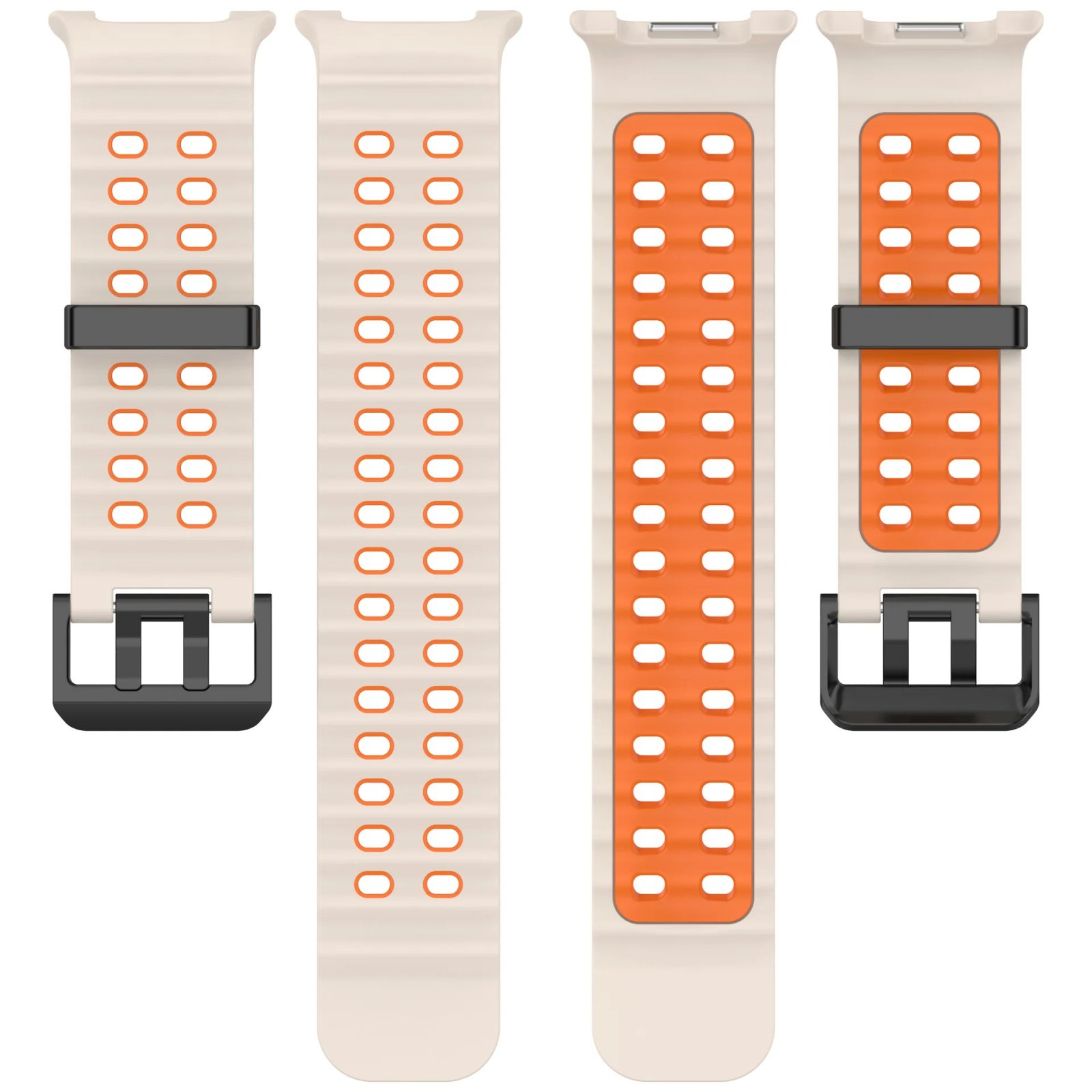 Ocean Silicone Strap for Samsung Galaxy Watch 8 44mm 40mm/8 Classic 46mm Sports Wristband for Galaxy Watch 8 Breathable Bracelet