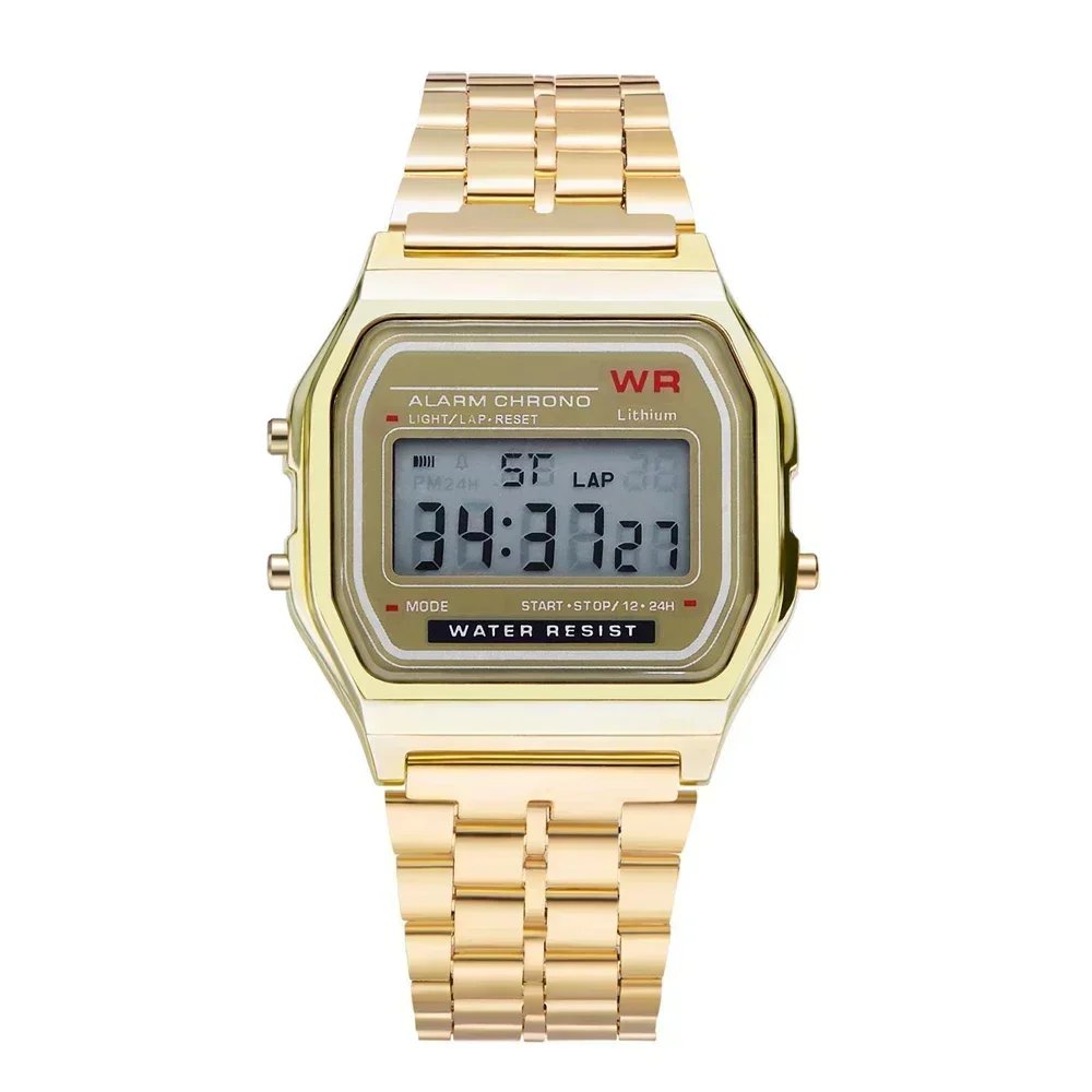 Retro Square Electronic Watches Digital Display Women Men Watch Rose Gold Silver Luxury Ladies Wristwatches Relojes Para Mujer - Image 4