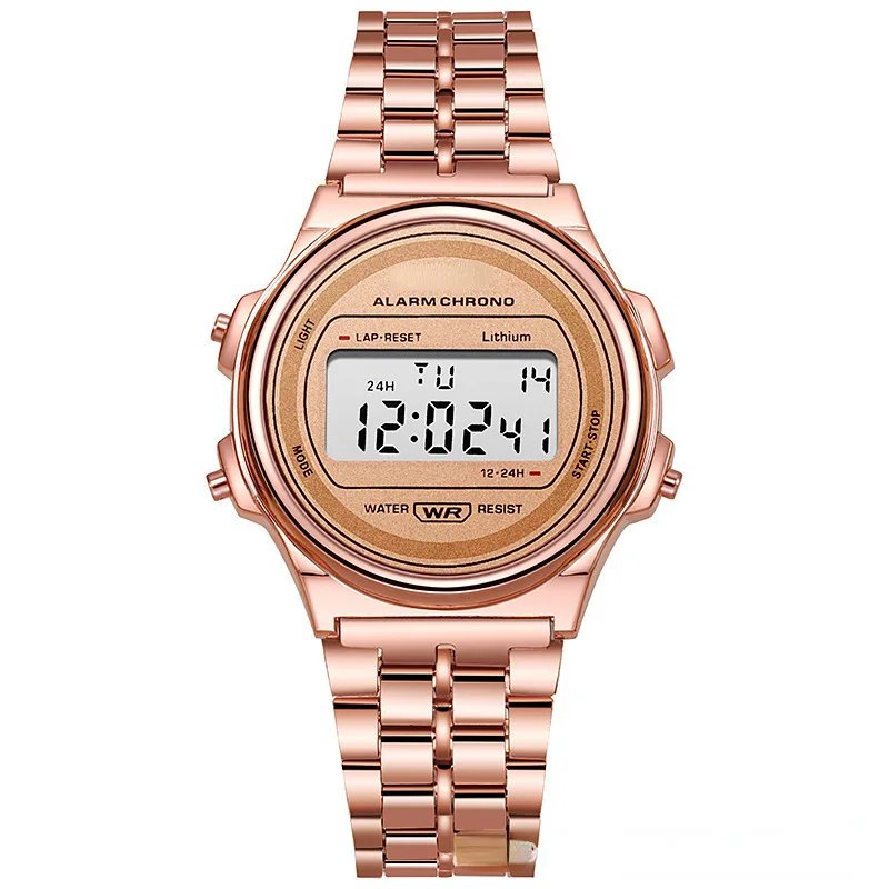 Retro Square Electronic Watches Digital Display Women Men Watch Rose Gold Silver Luxury Ladies Wristwatches Relojes Para Mujer Retro Square Electronic Watches Digital Display Women Men Watch Rose Gold Silver Luxury Ladies Wristwatches Relojes Para Mujer