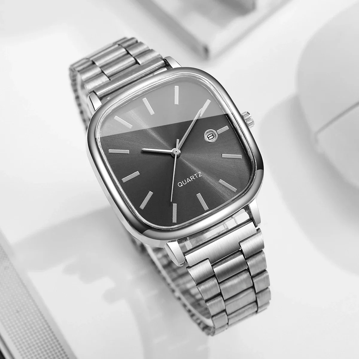 Fashion Square Men Calendar Quartz Watch Analog Mens Business Watches Clock Gift Reloj Hombre(Without Box) Fashion Square Men Calendar Quartz Watch Analog Mens Business Watches Clock Gift Reloj Hombre(Without Box)