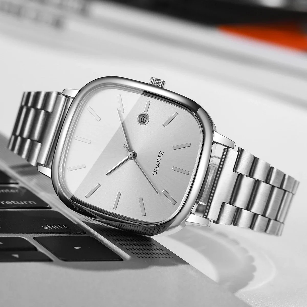 Fashion Square Men Calendar Quartz Watch Analog Mens Business Watches Clock Gift Reloj Hombre(Without Box) Fashion Square Men Calendar Quartz Watch Analog Mens Business Watches Clock Gift Reloj Hombre(Without Box)