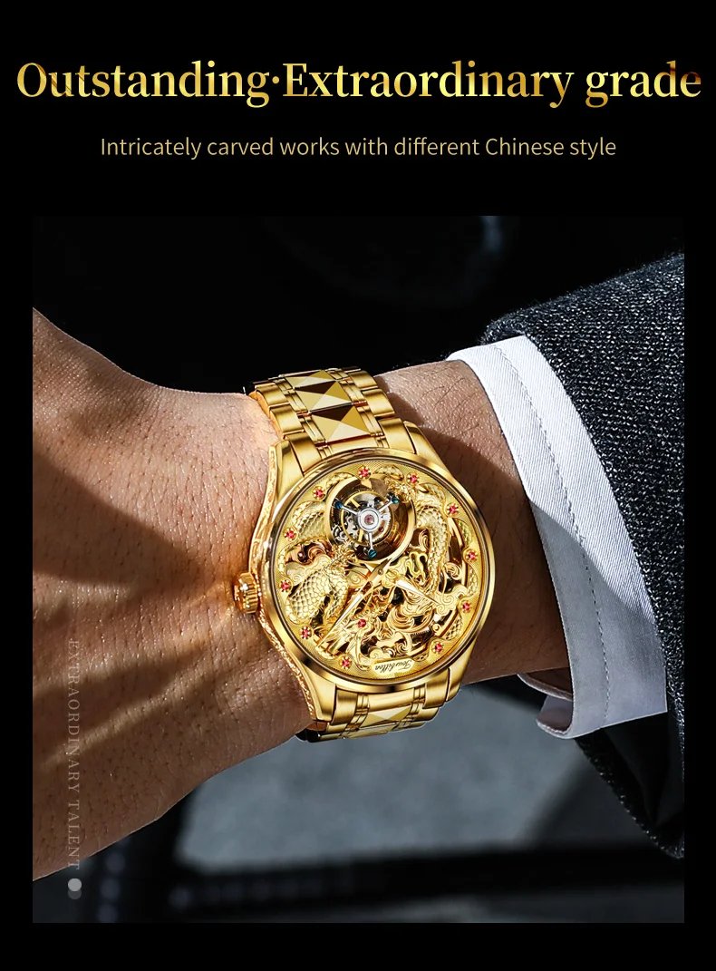 OUPINKE 3176 Watch For Men Luxury Tourbillon Mechanical Business Men Watch Hollow Flywheel Waterproof Luminous Fashion Man Clock OUPINKE 3176 Watch For Men Luxury Tourbillon Mechanical Business Men Watch Hollow Flywheel Waterproof Luminous Fashion Man Clock