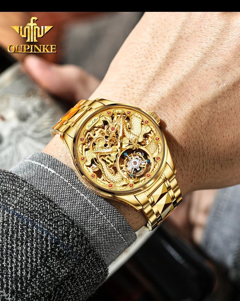 OUPINKE 3176 Watch For Men Luxury Tourbillon Mechanical Business Men Watch Hollow Flywheel Waterproof Luminous Fashion Man Clock OUPINKE 3176 Watch For Men Luxury Tourbillon Mechanical Business Men Watch Hollow Flywheel Waterproof Luminous Fashion Man Clock