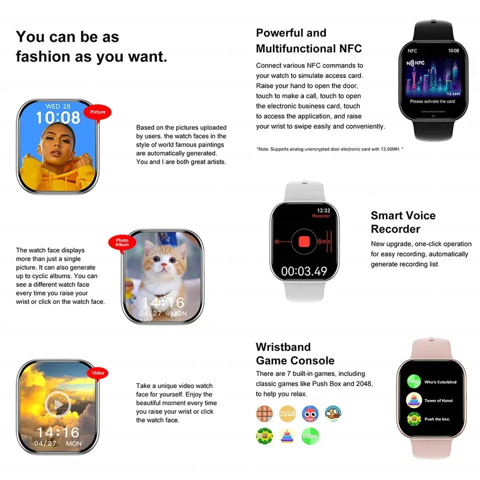 New2025 For Apple GPS Watch 10 Smart Watch NFC Men HD AMOLED Memory Music 3D Surround Bluetooth Call Waterproof Smartwatch Woman - Image 5